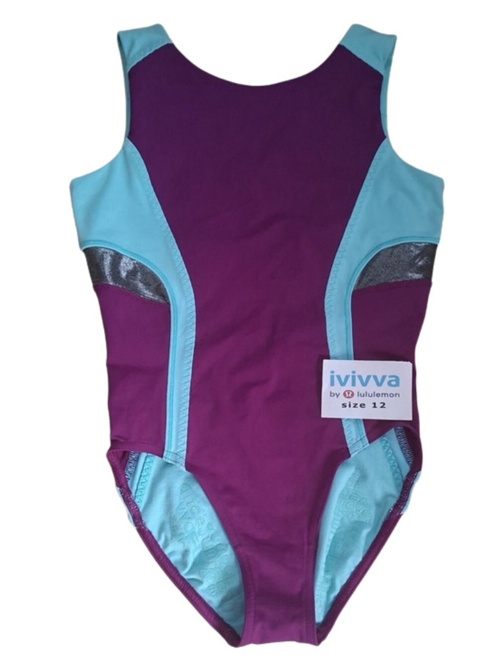 Ivivva Girl by Lululemon 🍋Beam To Bars Purple & Light Blue Leotard Bodysuit